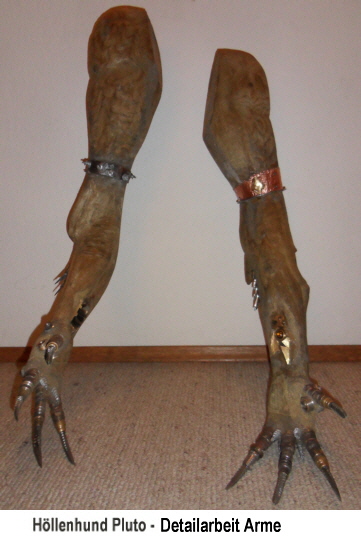 Hllenhund Pluto - Detailarbeit Arme